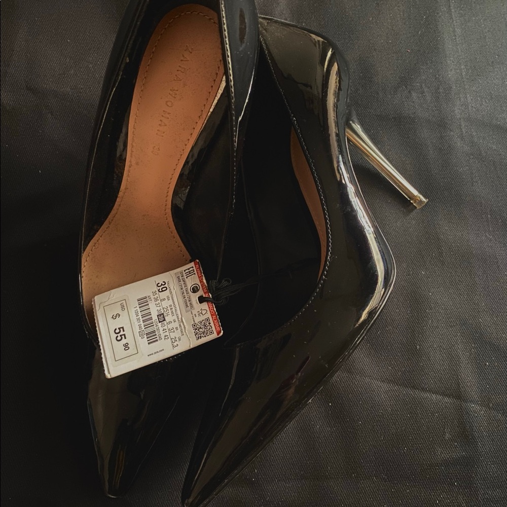 Zara black stilettos.